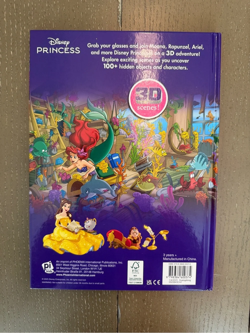 Disney Princess & Marvel Spider-Man Look & Find 3D Kids Books Bundle